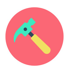 Hammer Colored Vector Icon 