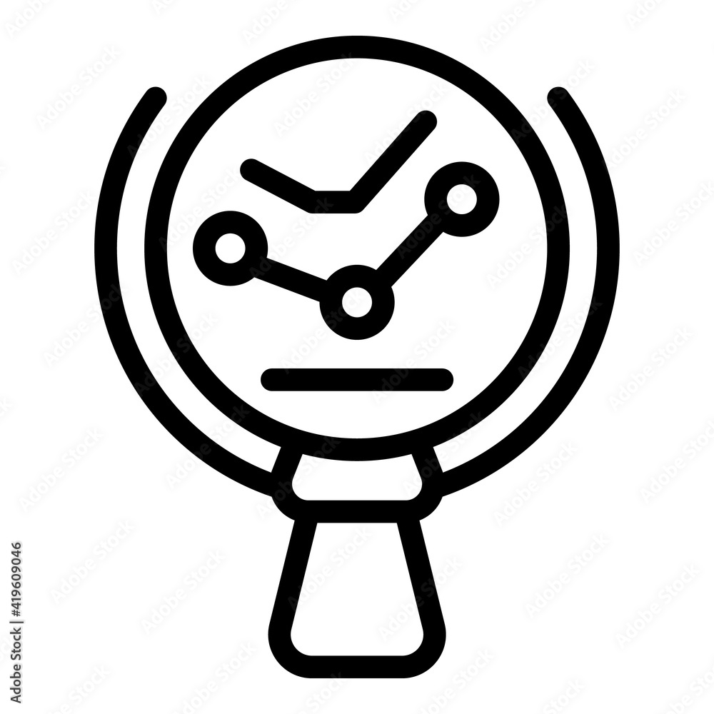 Aufkleber magnifying career icon. outline magnifying career vector icon for web design isolated on white backg