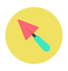 Trowel Colored Vector Icon 