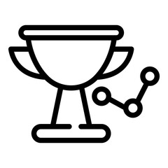 Trophy career icon. Outline trophy career vector icon for web design isolated on white background
