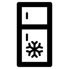 Icon of fridge, a glyph design