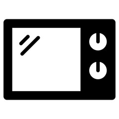 A glyph design, icon of microwave