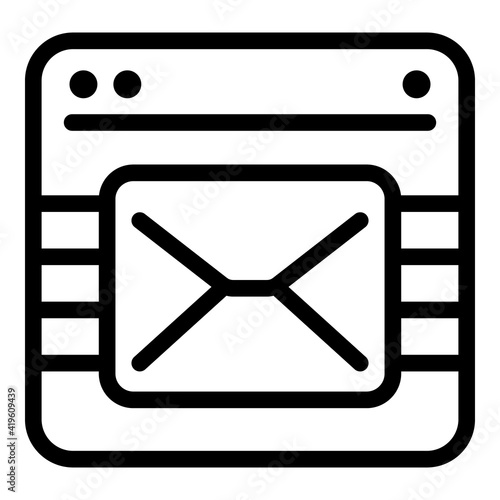 Email Campaign Icon Outline Email Campaign Vector Icon For Web Design Isolated On White Background Wall Mural Ylivdesign