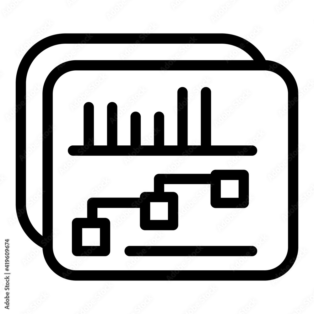 Aufkleber campaign chart icon. outline campaign chart vector icon for web design isolated on white background