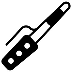 A glyph design, icon of curling rod