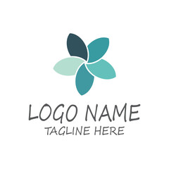 Beauty plumeria icon flowers design illustration Template