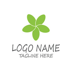 Fototapeta premium Beauty plumeria icon flowers design illustration Template