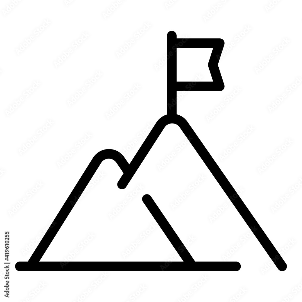 Poster campaign target point icon. outline campaign target point vector icon for web design isolated on whi