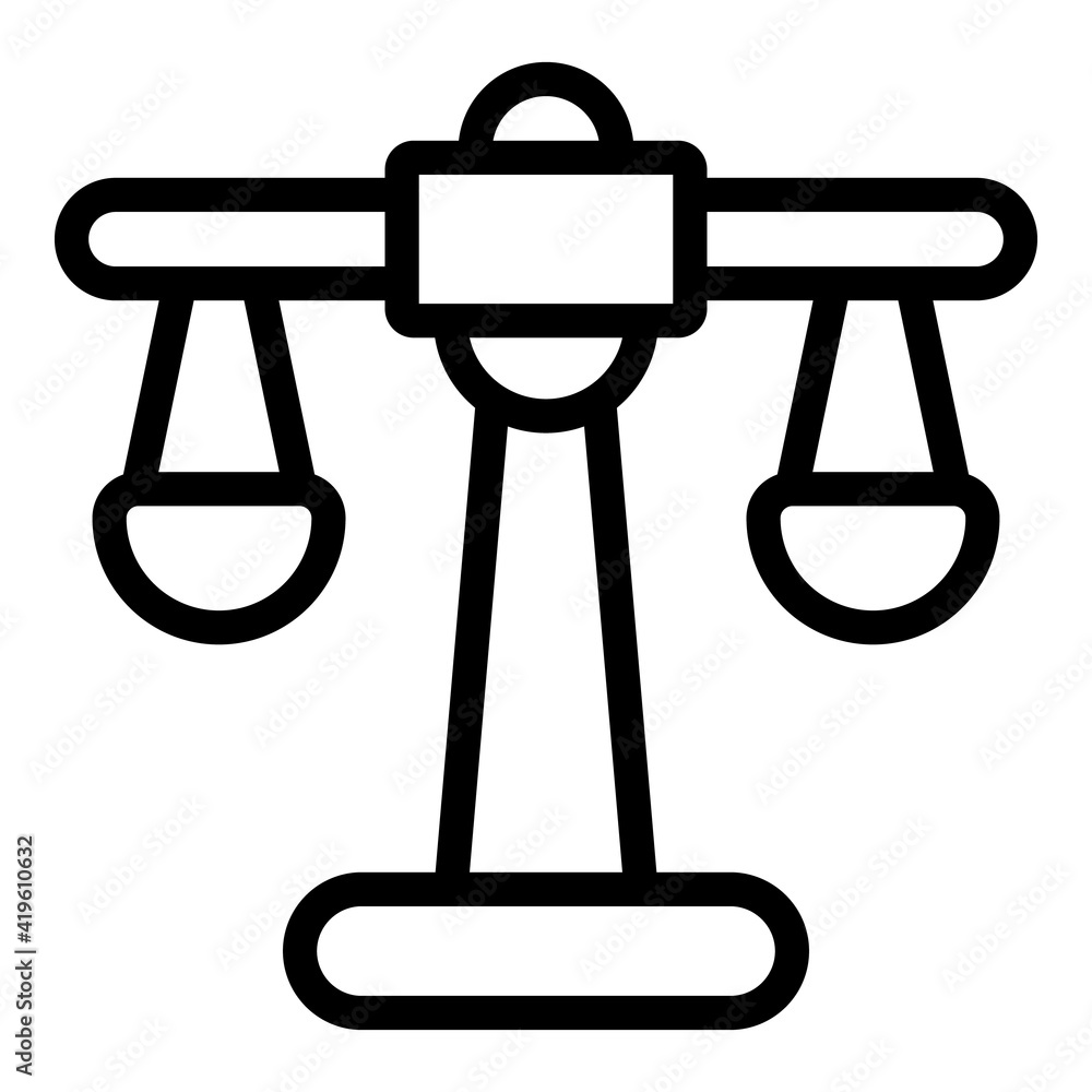 Poster campaign scale icon. outline campaign scale vector icon for web design isolated on white background