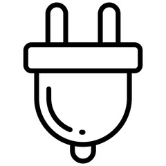 Obraz premium A outline design, icon of plug