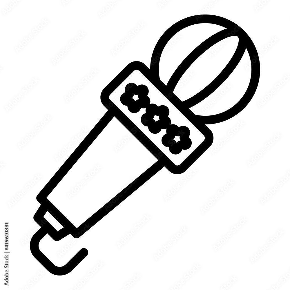 Poster democracy microphone icon. outline democracy microphone vector icon for web design isolated on white
