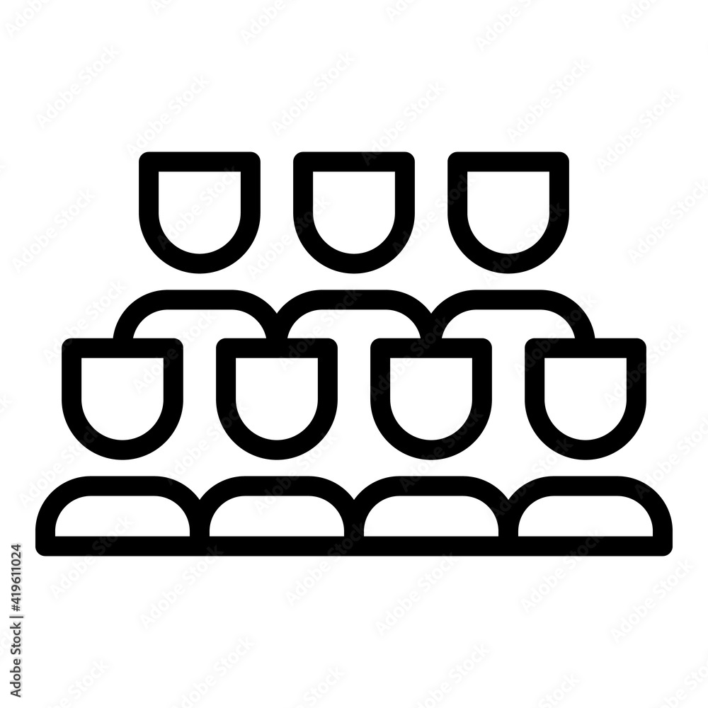 Poster democracy group icon. outline democracy group vector icon for web design isolated on white backgroun