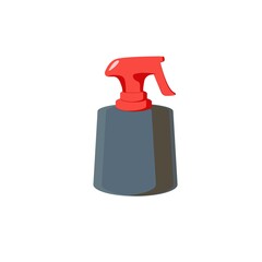 Spray bottle, hairdresser icon. Disinfection. Spray liquid. Water diffuser. Hairdressing tools. Vector graphics. Isolated on white background
