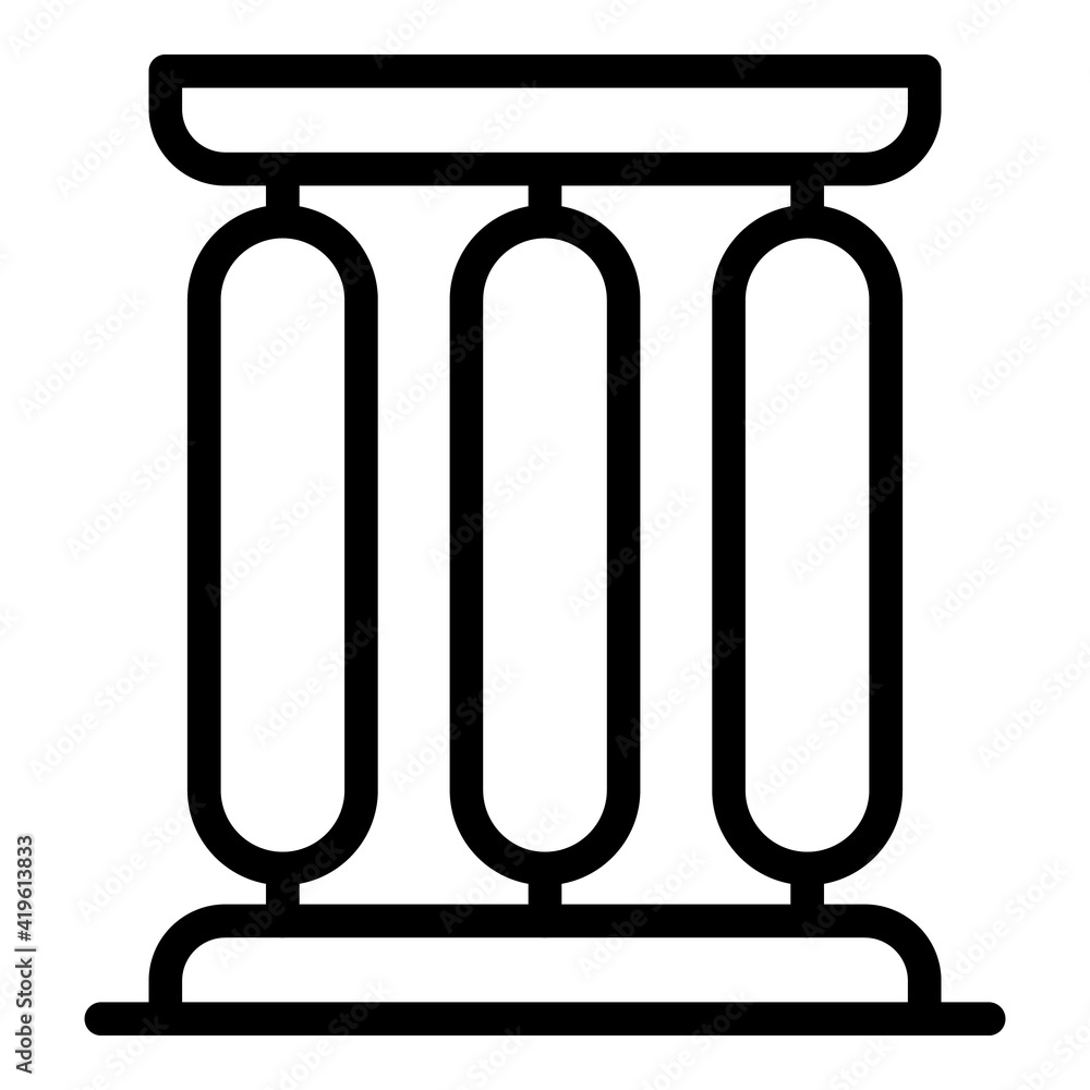 Poster Uv lamp icon. Outline uv lamp vector icon for web design isolated on white background