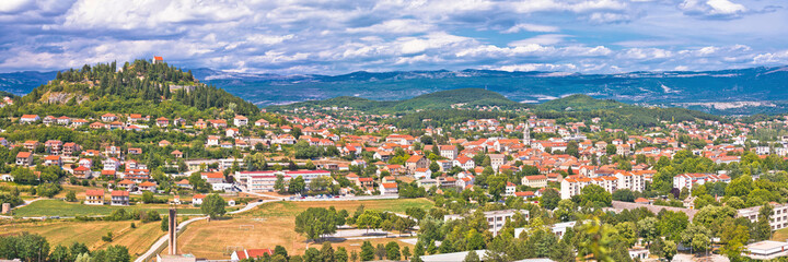 Fototapeta na wymiar Sinj. Town of Sinj panoramic view