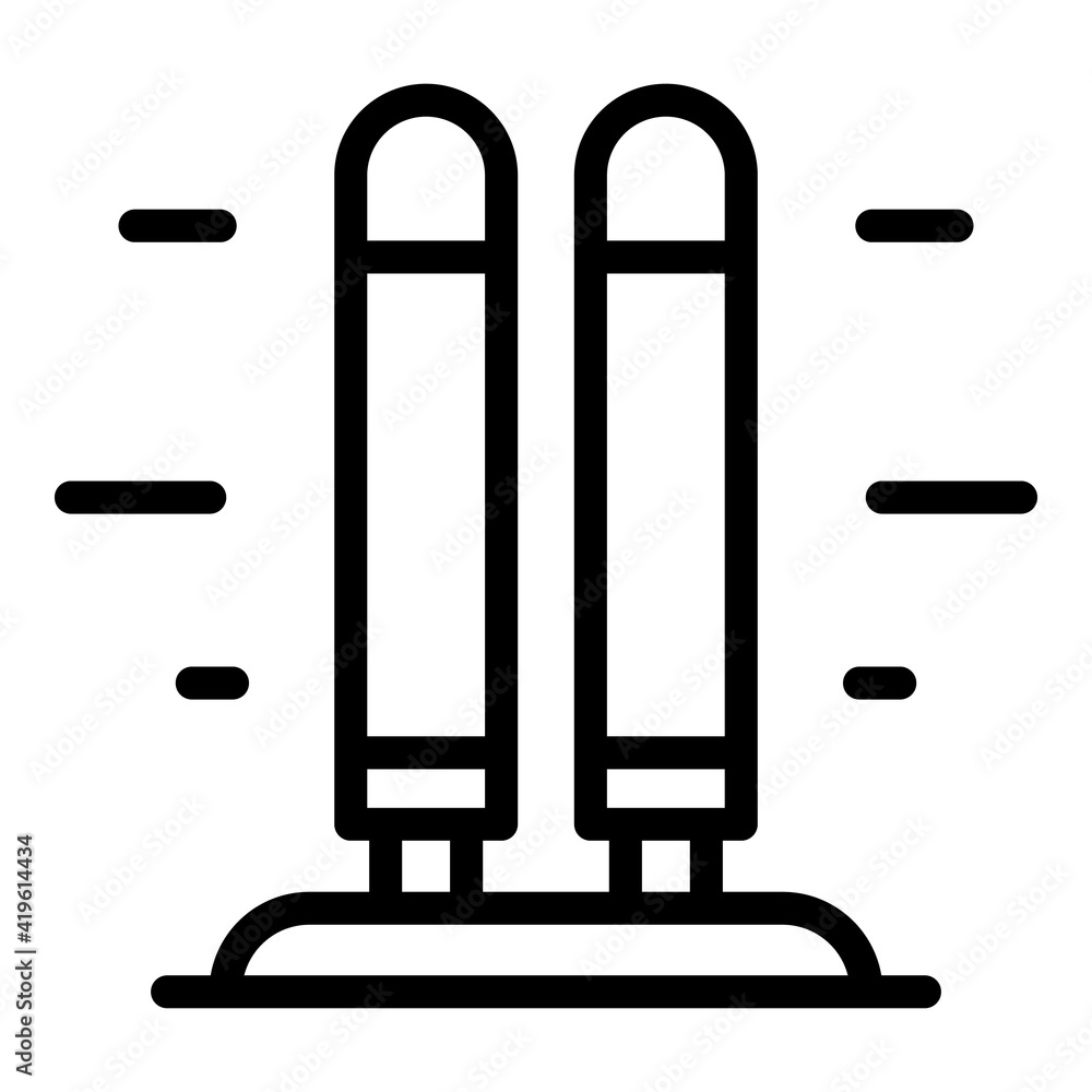 Poster bactericidal light icon. outline bactericidal light vector icon for web design isolated on white bac