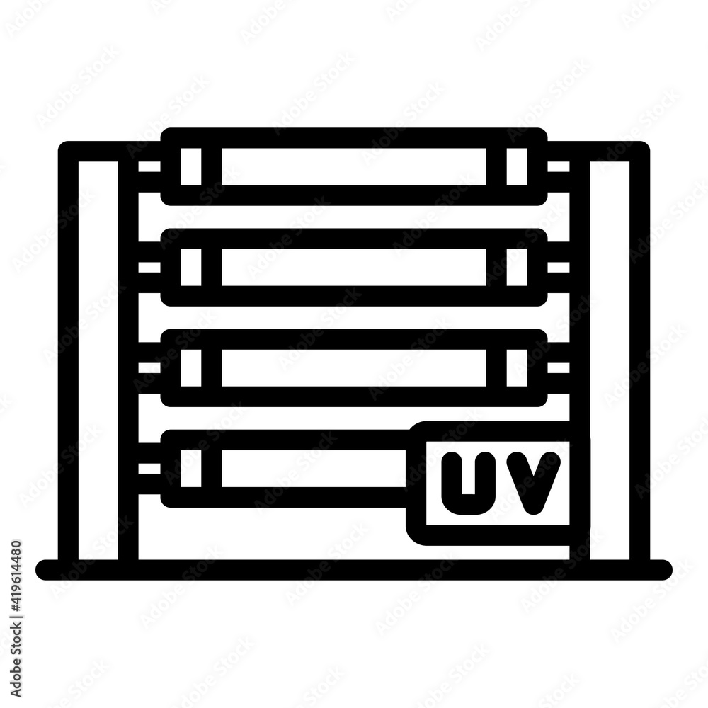 Poster bactericidal uv light icon. outline bactericidal uv light vector icon for web design isolated on whi