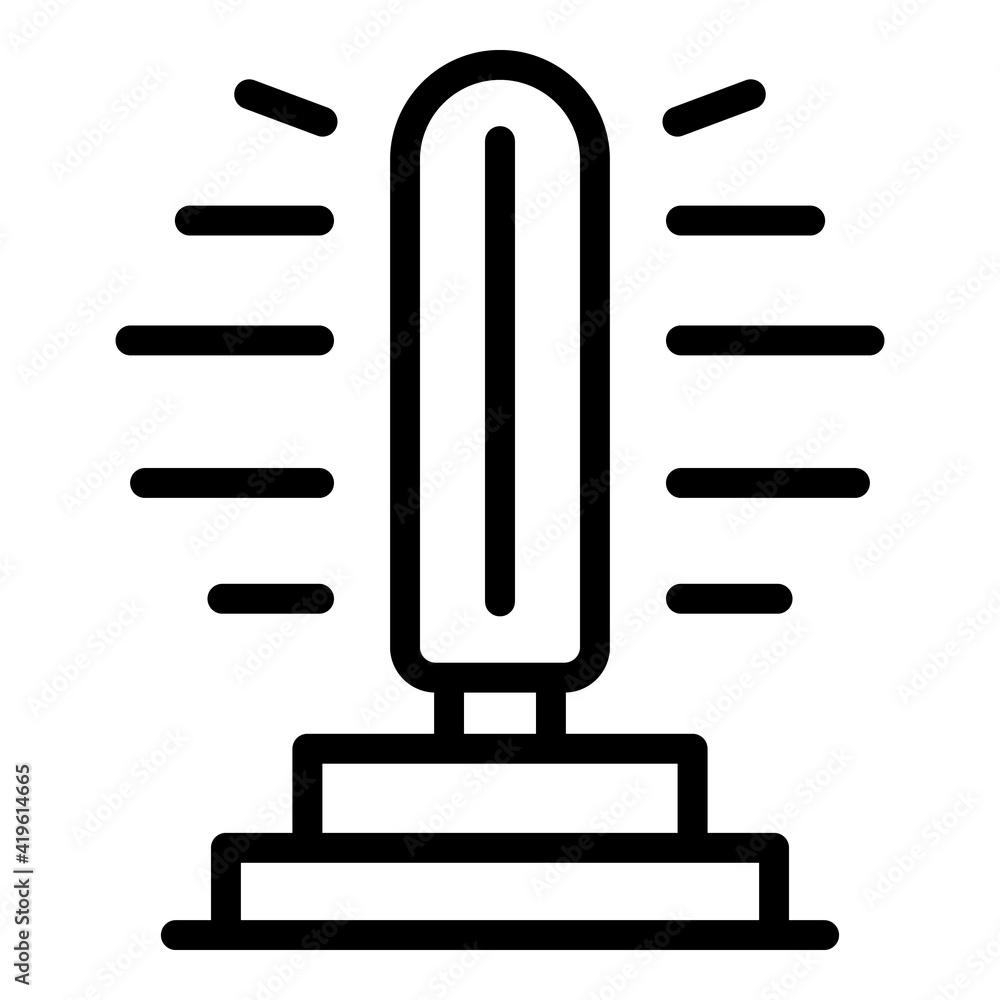 Poster uv glow light icon. outline uv glow lightvector icon for web design isolated on white background