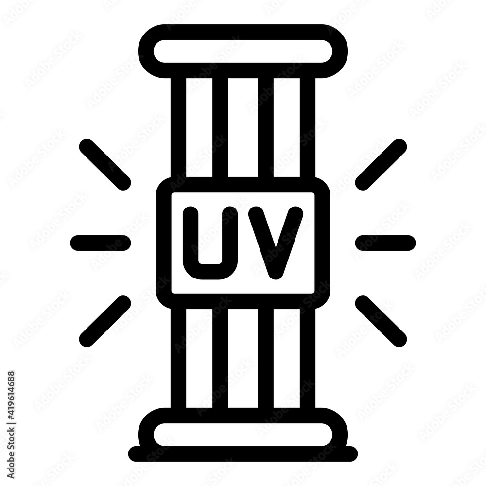 Poster portable uv lamp icon. outline portable uv lamp vector icon for web design isolated on white backgro