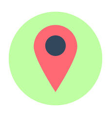 Map Pin Colored Vector Illustration