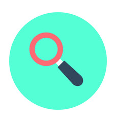 Magnifying Glass Colored Vector Icon
