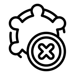 Antibiotic resistance icon. Outline antibiotic resistance vector icon for web design isolated on white background