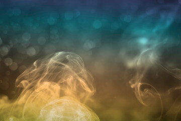 Rainbow abstract texture Smoke Background. red bokeh and blue bokeh