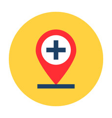 Fototapeta premium Hospital Location Vector Illustration