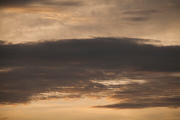 Clouds when the sunset
