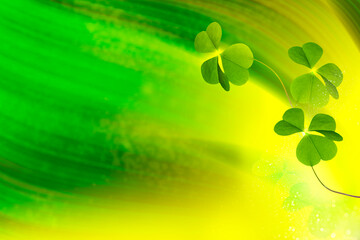 green clover leaves. natural background.