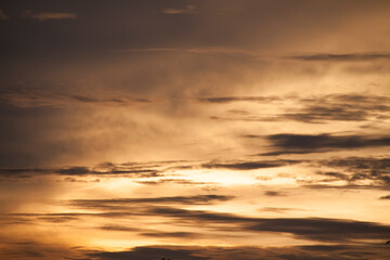 Clouds when the sunset