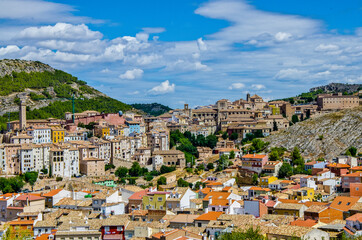 Fototapeta na wymiar Cuenca old town with view of the cathedral