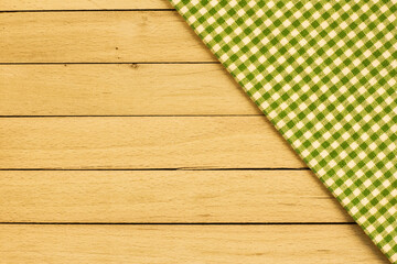 tablecloth on wooden background