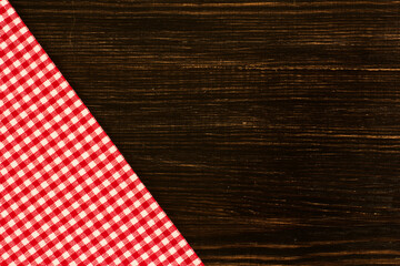 tablecloth on wooden background