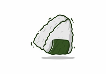 Simple illustration of japan food onigiri