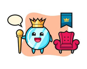 Mascot cartoon of mirror as a king