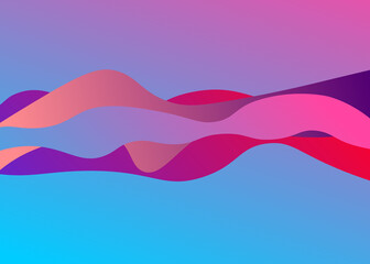 Abstract colorful wavy shape background