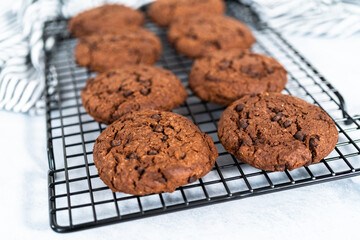 Double chocolate chip cookies