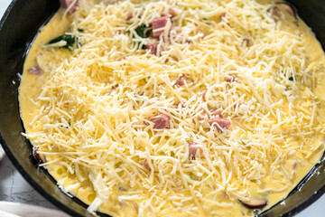 Spinach and ham frittata