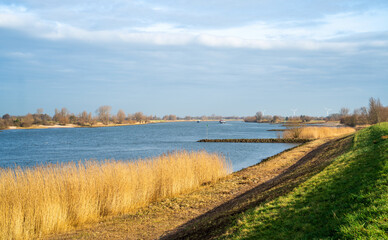 View over the river Lek in the Netherlands
