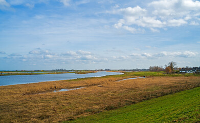 View over the river Lek in the Netherlands
