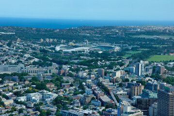 Aussicht auf Fußballstadion 