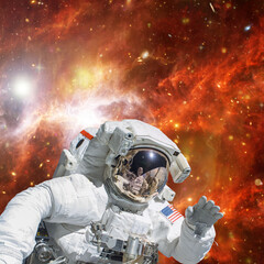 Obraz na płótnie Canvas Astronaut posing. The elements of this image furnished by NASA.