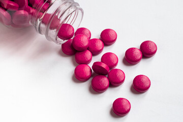 addiction, antibiotic, background, bottle, care, clinic, closeup, cure, disease, doctor, dosage, dose, drug, drugs, health, health care, heap, help, ill, illness, isolated, macro, magenta, many, medic