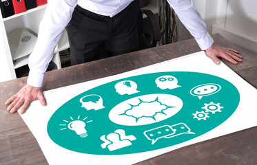 Brainstorming concept on a desk