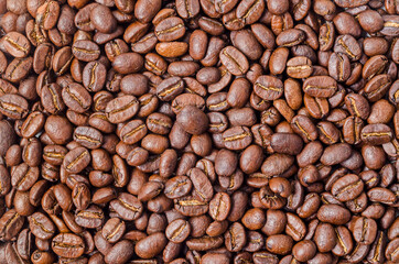 Roasted coffee beans background