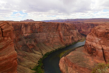 The curve of Colorado River in Horseshoe Bend, Page, Arizona, USA