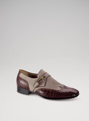 Elegant footwear personal accessory for men studio shoot