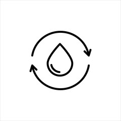 Hydroelectric power plant. Energy from water. Environmentally friendly source of energy. Renewable, rechargeable form of energy. Vector sign in a simple style isolated on a white background. 64x64