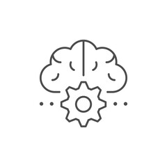 Artificial intelligence line outline icon
